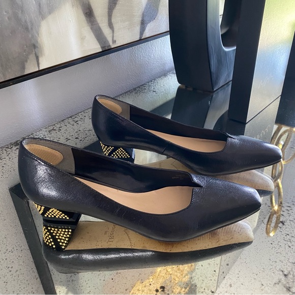 J.Renee Shoes - J. Renee Black Heels with Gold Bead Accents
